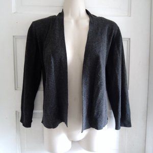 Cielo Charcoal Gray Viscose Crop Open Cardigan XL